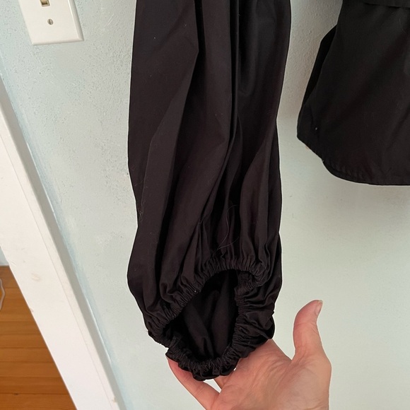 Michael Kors 100% Cotton Black Versatile Wrap Top Blouse Size Small Contemporary - Picture 4 of 12